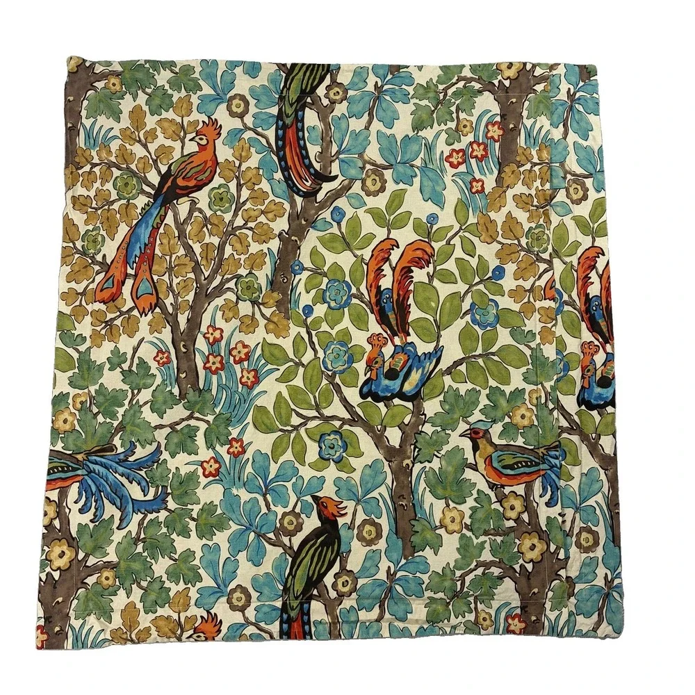 Pottery Barn Mayle Bird Euro Pillow Shams Cotton Set Of 2 28
